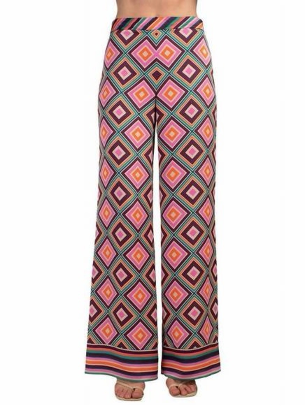 Trina Turk Pink Multi Geometric pants